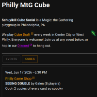 a screenshot of the philly cube website.